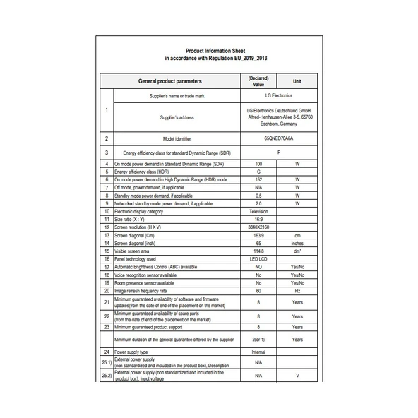 LG 65QNED70A6A 65'' 165 Ekran Uydu Alıcılı 4K Ultra HD Smart QNED TV - Resim 7