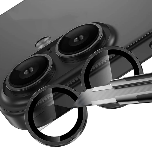 iPhone 16 ZNTH Mikro Kamera Lens Koruyucu - Yeşil - Resim 3