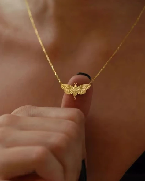 925 Gümüş - Güve Kolye ürün görseli 1