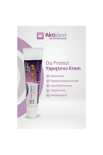 Aktident Yapıştırıcı Krem 40 gr - Resim 2