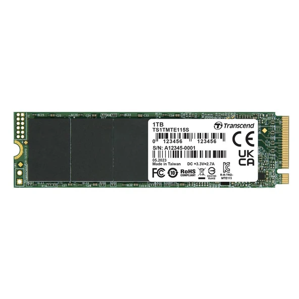 Transcend 1TB 115S 1TB TS1TMTE115S 3200-2000MB-s NVMe M.2 SSD Disk ürün görseli