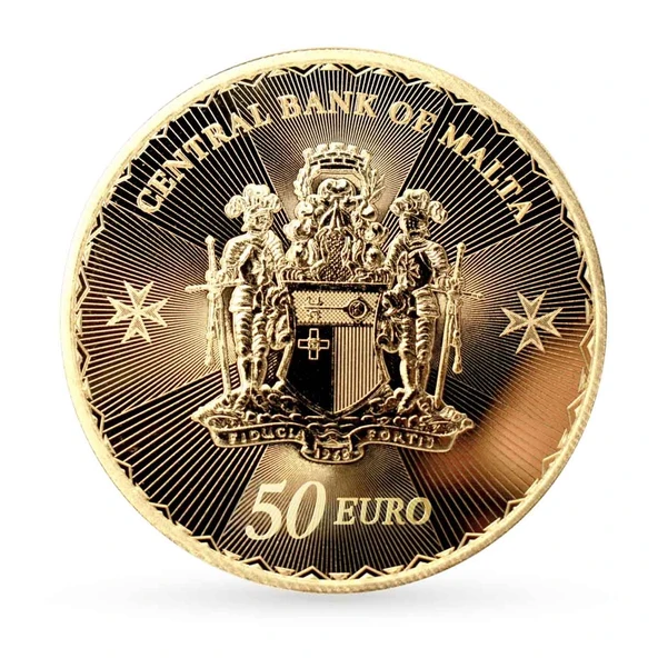 AgaKulche Malta Haçı 1/2 Ons Altın Sikke Coin - Resim 2