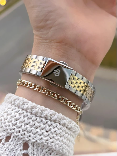 Bigotti Çelik Kordon 2 Yıl Garantili 3 Atm Suya Dayanıklı Spor Kadın Kol Saati+Bileklik YBG.10661.4 - Resim 3