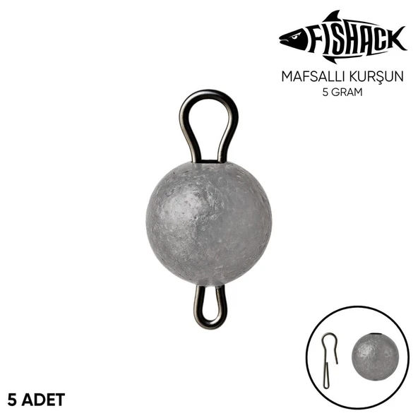 Mafsallı Kurşun - Hareketli İğne Kurşunu - Fishack - 5 Gram - 5'li Paket ürün görseli 1