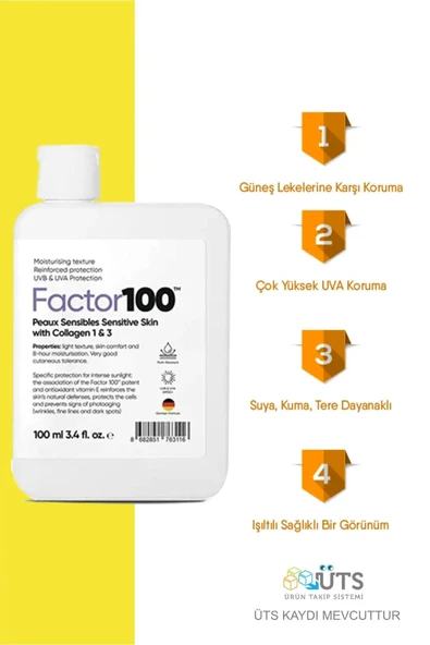 bonbonetti chocolate baby&kids FACTOR100 Ultra Nemlendirici Yüksek Korumalı Spf50 100ml Güneş Kremi - Resim 3