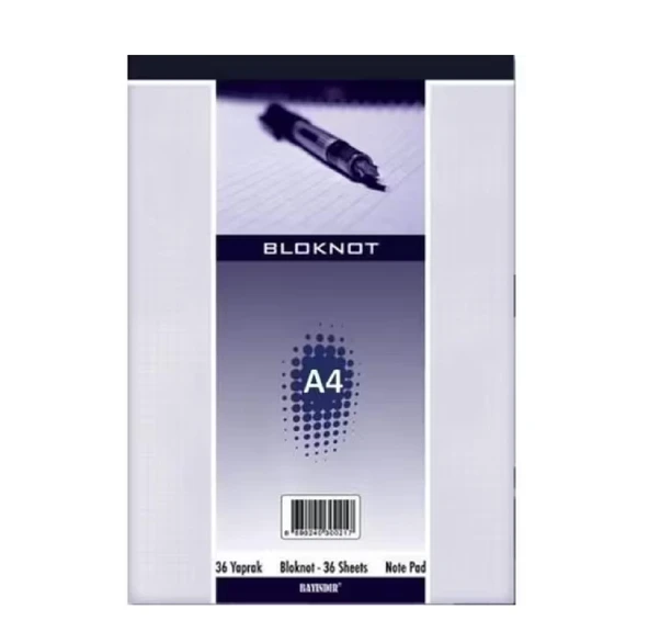 Bayındır A4 Ciltli Bloknot 36 Yp. Kareli BYBN0100 ürün görseli