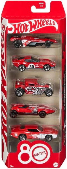 Hot Wheels Mattel 80th Anniversary Set of 5 Vehicles JGK08 ürün görseli