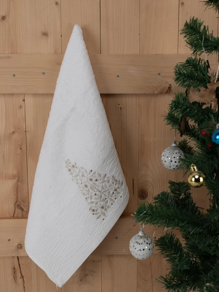 Pamuklu 2'li 45x70 cm Premium Nakışlı Tasarım Havlu & Havlu Seti Baveno - Resim 9