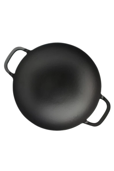 Lava Döküm Yuvarlak Wok Döküm Demir Yekpare Çift Kulplu Çap(Ø)38cm. ürün görseli