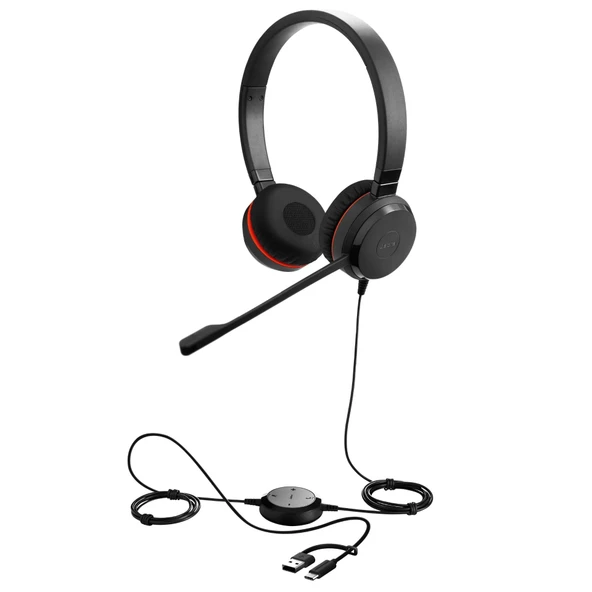 Jabra Evolve 30 II Duo NS – USB-C/A Çağrı Merkezi Kulaklığı - Resim 3