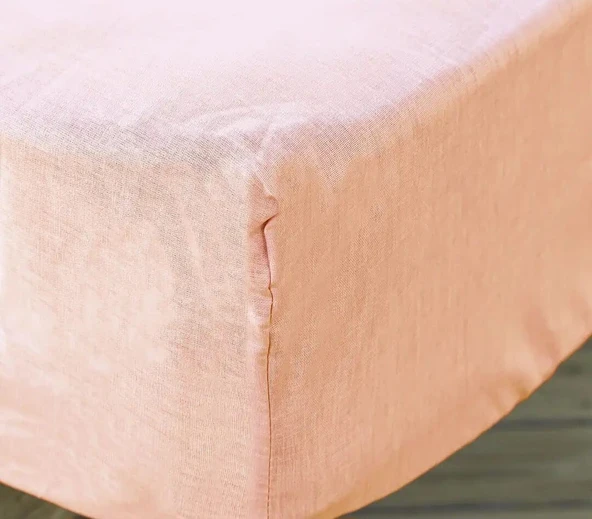 Altınbaşak Ranforce Tek Kişilik Nevresim Takımı Franco Salmon Lastikli/Fitted - Resim 2