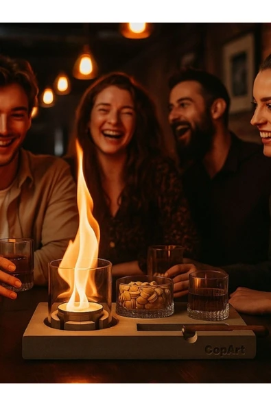 CopArt Elza Biyoetanol Masaüstü Şömine - 1 Lt Yakıt Hediye - Resim 3