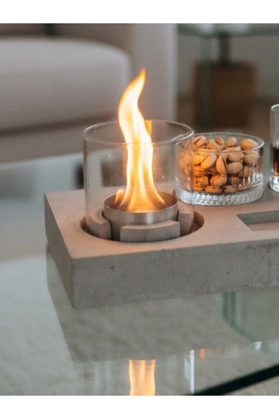 CopArt Elza Biyoetanol Masaüstü Şömine - 1 Lt Yakıt Hediye - Resim 5