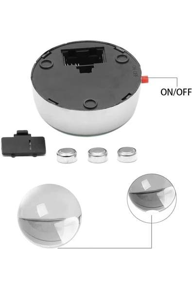 Led Işıklı Cam Samanyolu Küre Renkli Dekoratif Renk Değiştiren Hediye Küre - Resim 4