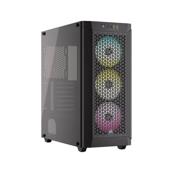 CORSAIR 480T RGB Airflow CX750 750W 80Plus Bronze 3XAR120 Temperli Camlı Mid-Tower Gaming Kasa-CC-9020168-EU ürün görseli 1