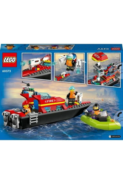 LEGO ® City İtfaiye Kurtarma Teknesi 60373 - 5 Yaş ve Üzeri Çocuklar için Yapım Seti (144 Parça) - Resim 4