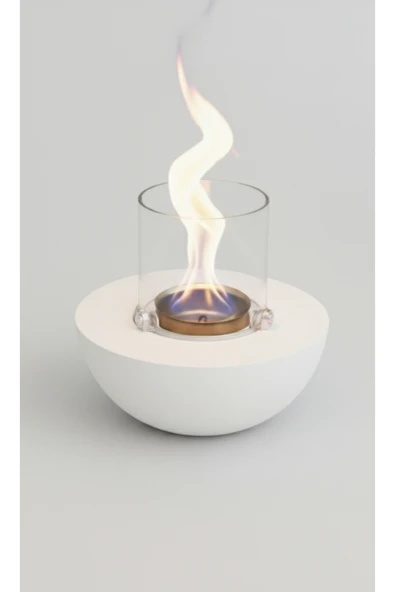 CopArt Meta Beyaz Biyoetanol Masaüstü Şömine - 1 Lt Yakıt Hediyeli - Resim 4