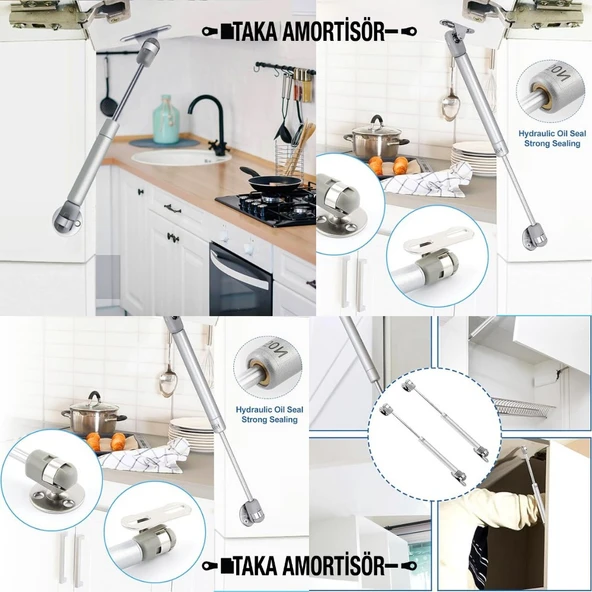 Mutfak Dolap Kapak Amortisörü 120N Gazlı Piston ürün görseli