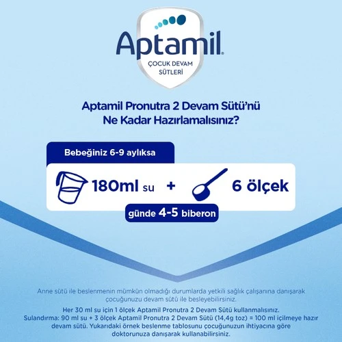 Aptamil Pronutra 2 Devam Sütü 350 gr - Resim 10