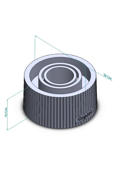 CopArt Alba Kırmızı Biyoetanol Masaüstü Beton Şömine - 1 Lt Yakıt Ve Dekoratif Taş Hediyeli - Resim 6