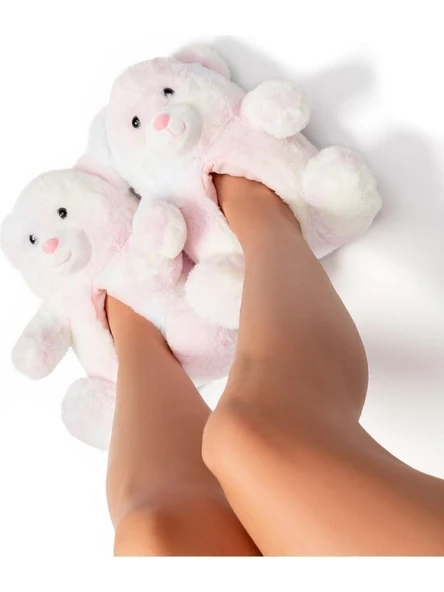 TWIGY TW YOGİ PEMBE KADIN HAYVANLI PANDUF 36/41 - Resim 4