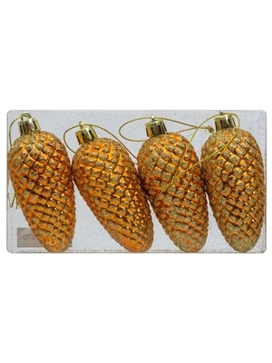 Nedi Yılbaşı Fiesta Naturel Kozalak 4"lü Fp-40225 ürün görseli 1