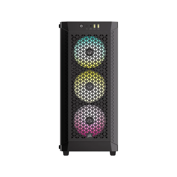 CORSAIR 480T RGB Airflow CX750 750W 80Plus Bronze 3XAR120 Temperli Camlı Mid-Tower Gaming Kasa-CC-9020168-EU - Resim 2