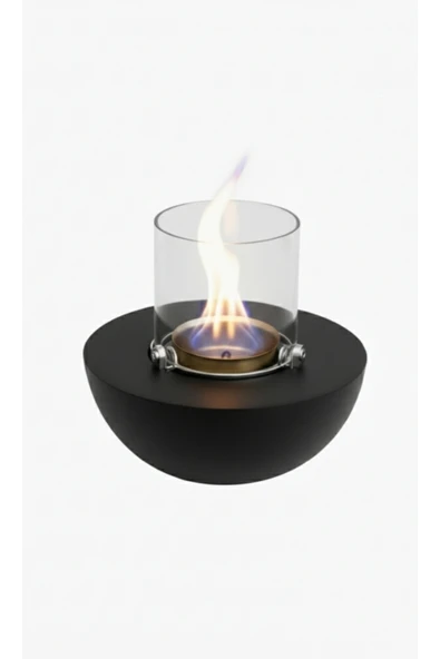 CopArt Meta Siyah Biyoetanol Masaüstü Şömine - 1 Lt Yakıt Hediyeli - Resim 4