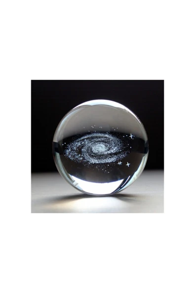 Led Işıklı Cam Samanyolu Küre Renkli Dekoratif Renk Değiştiren Hediye Küre ürün görseli 1