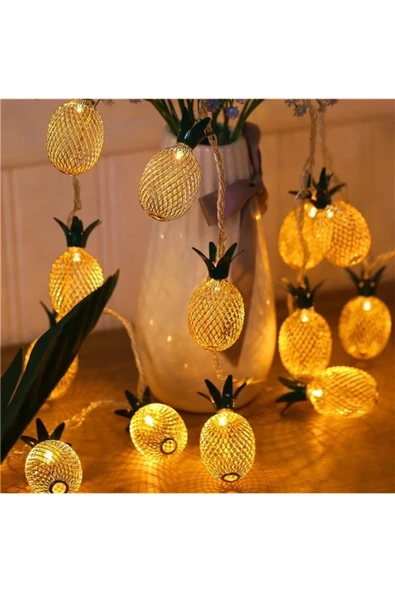 Dekoratif Süsleme 10'lu Ananas Şerit Led Işık Dekoratif Süsleme STRGLBL75 ürün görseli 1