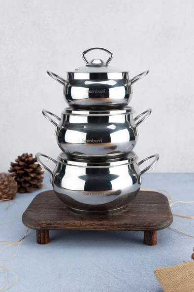 Bambum Rose - 6 Parça Derin Küre Tencere Seti ürün görseli