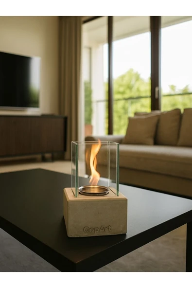 CopArt Muko Biyoetanol Masaüstü Şömine - 1 Lt Yakıt Hediye - Resim 3