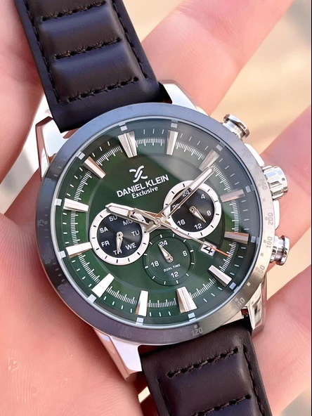 Daniel Klein Erkek Kol Saati 30 Metre Suya Dayanıklı Deri Kayış Kordon + Bileklik Hediyeli  VS.BLKT.0671 - Resim 4