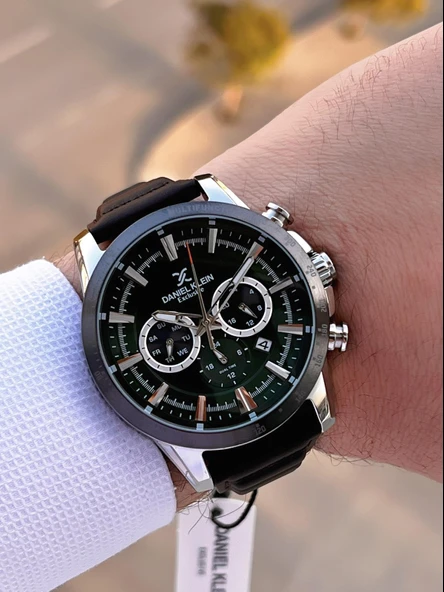 Daniel Klein Erkek Kol Saati 30 Metre Suya Dayanıklı Deri Kayış Kordon + Bileklik Hediyeli  VS.BLKT.0671 - Resim 3