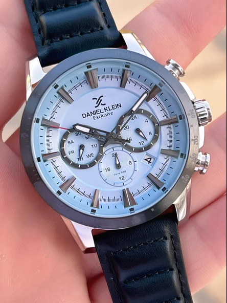 Daniel Klein Erkek Kol Saati 30 Metre Suya Dayanıklı Deri Kayış Kordon + Bileklik Hediyeli  VS.BLKT.0670 - Resim 4