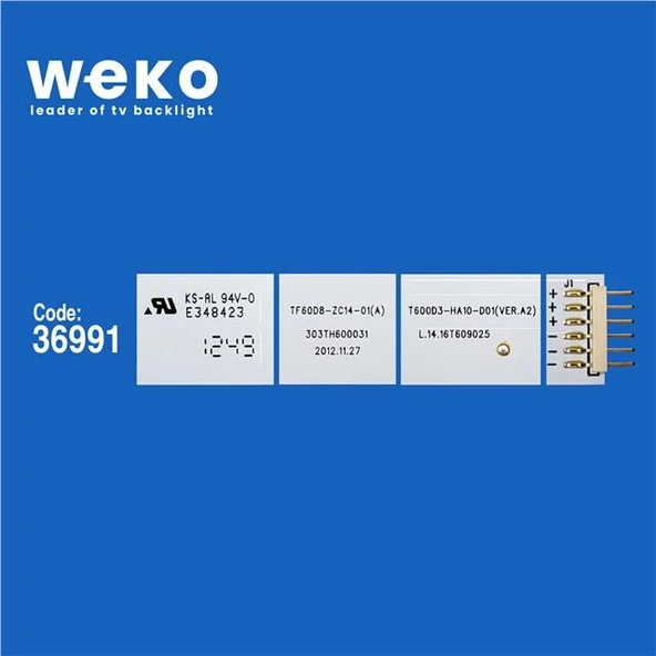 Wkset-6286 36991X14 Tf60d08-Zc14f-02 303Th60032  14 Adet Led Bar ( Tvnizin içindeki led barla aynısı olduğunu görmeden almayınız. Led bar ürünlerinde paket açıldığında iade kabul edilmemektedir. ) - Resim 2