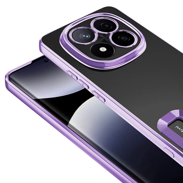 Xiaomi Redmi Note 14 Pro 4G Kılıf Kamera Korumalı Logo Gösteren Omega Kapak - Resim 7