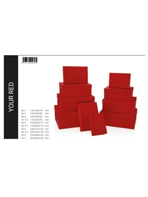 Gıpta Your Red Dikdörtgen Hediye Kutusu No:7 Bx0895 ürün görseli 1