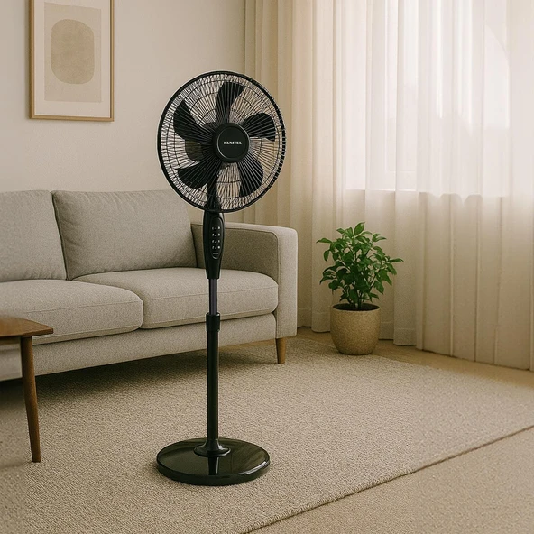 Kumtel 16 İnç Siyah Vantilatör 5 Pervane ürün görseli 1