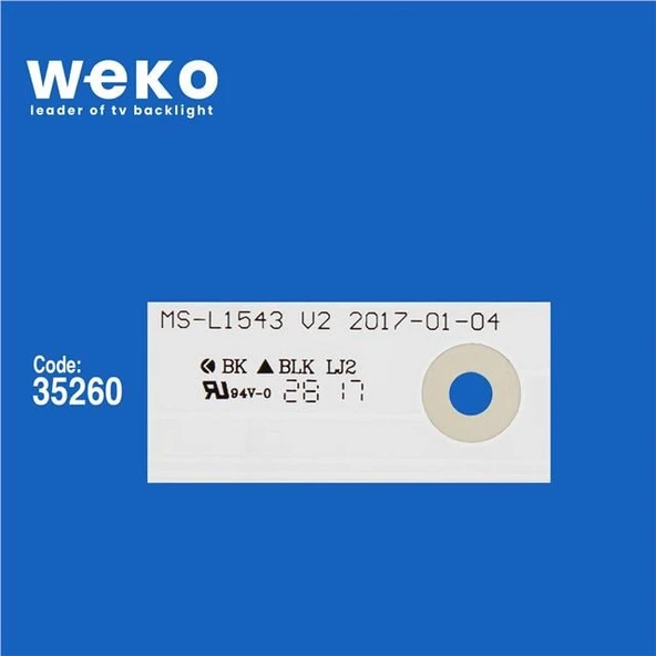 Wkset-5670 35260X10 Ms-L1543 V2 - A3  10 Adet Led Bar ( Tvnizin içindeki led barla aynısı olduğunu görmeden almayınız. Led bar ürünlerinde paket açıldığında iade kabul edilmemektedir. ) - Resim 2