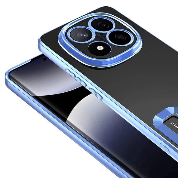 Xiaomi Redmi Note 14 Pro 4G Kılıf Kamera Korumalı Logo Gösteren Omega Kapak - Resim 3