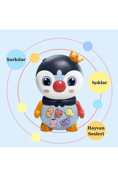 Oyuncak Işıklı ve Müzikli Baykuş Bebek Sesli ve Işıklı Piyano Neşeli Dostlar Bultak Set - Resim 3