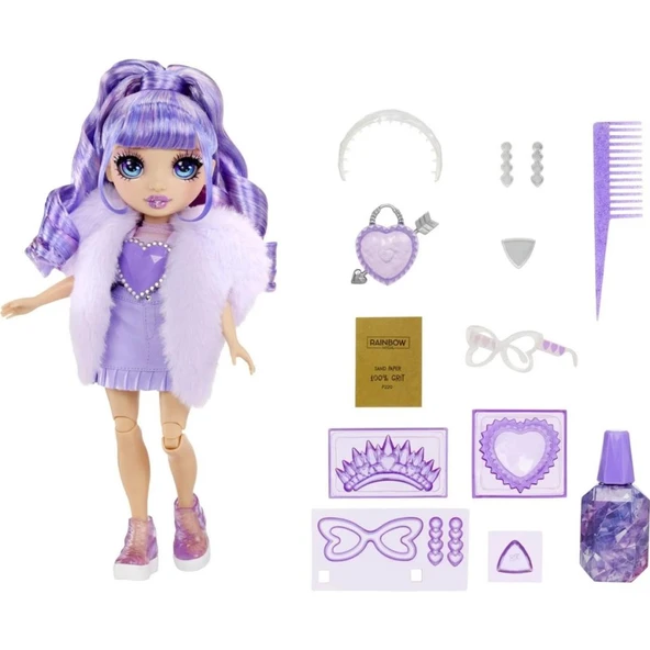 Rainbow High Kristal Serisi Bebek Violet Willow Lisanslı Ürün - Resim 4