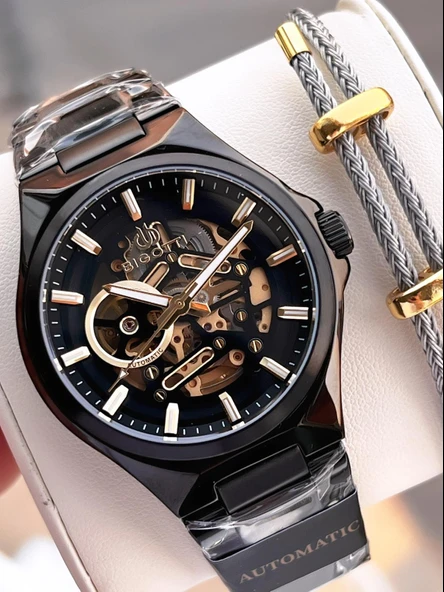 Bigotti Otomatik Ve Kurmalı Çelik Karatma Ve Renk Atma Yapmaz 5 Atm Erkek Kol Saati EBG.10683.4 ürün görseli