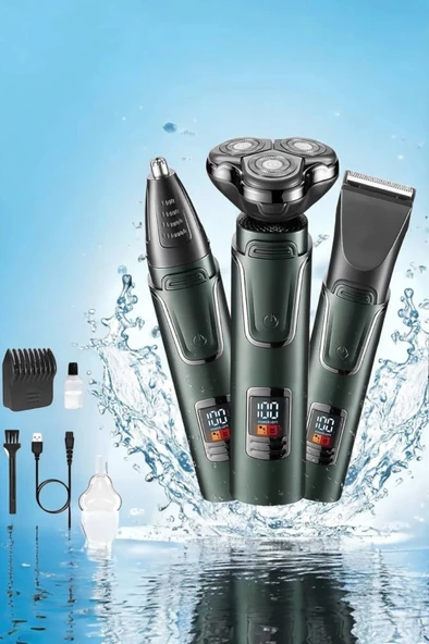 LitaeTrend 3 Başlıklı Profesyonel Saç ve Sakal Bakım Seti Vücut, Burun ve Kulak Tüy Alma - Resim 5