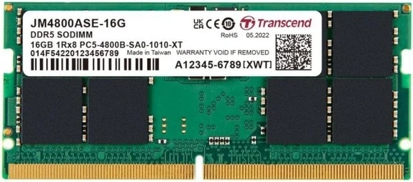 Transcend 16GB DDR5 4800Mhz Notebook Ram ürün görseli