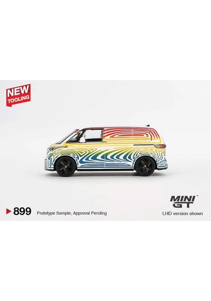 Mini GT 164 Volkswagen Id. Buzz Prototype Rainbow 899 Bl - Resim 2