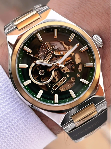 Bigotti Otomatik Ve Kurmalı Çelik Karatma Ve Renk Atma Yapmaz 5 Atm Erkek Kol Saati EBG.10692.4 - Resim 2