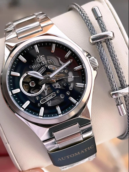 Bigotti Otomatik Ve Kurmalı Çelik Karatma Ve Renk Atma Yapmaz 5 Atm Erkek Kol Saati EBG.10692.2 ürün görseli