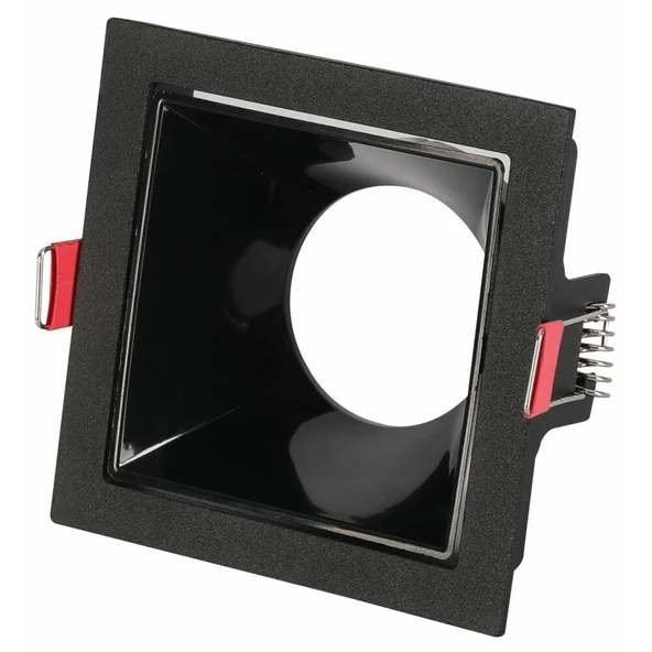 HELİOS DEKORATİF ALÜMİNYUM SİYAH KASA KARE IP20 G10 ürün görseli 1